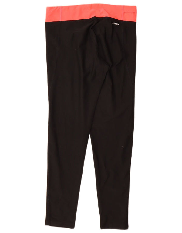 ADIDAS Womens Climalite Leggings UK 8/10 Small  Black Colourblock