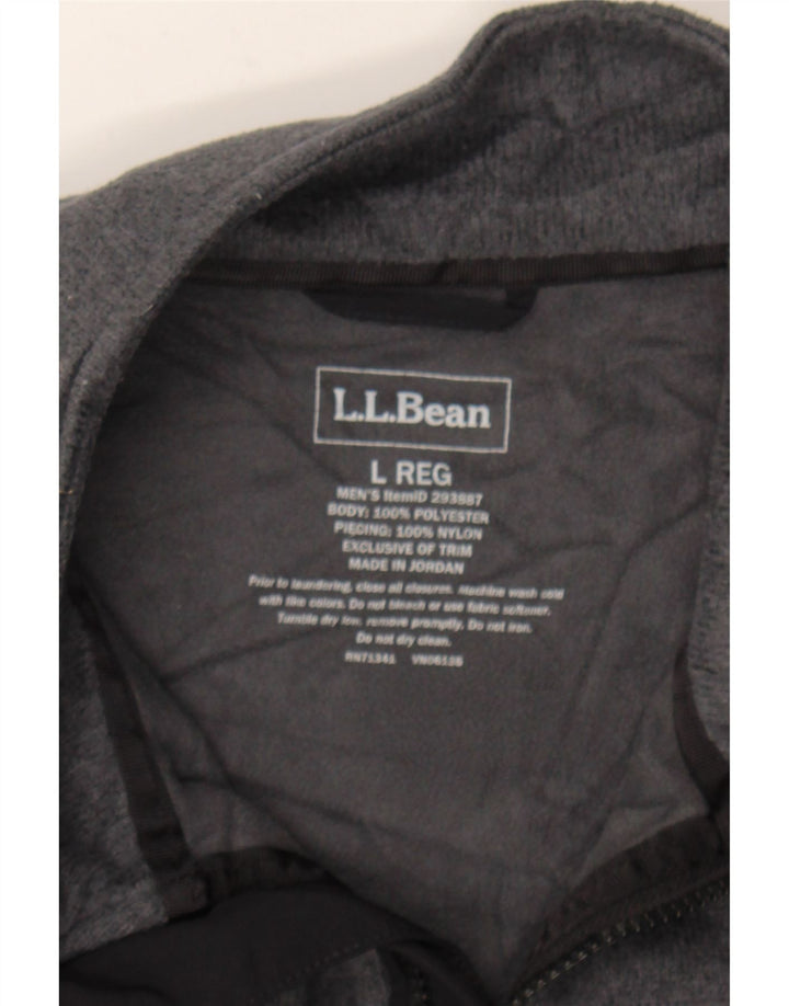 L.L.BEAN Mens Tracksuit Top Jacket Large Grey Polyester Vintage L.L.Bean and Second-Hand L.L.Bean from Messina Hembry 