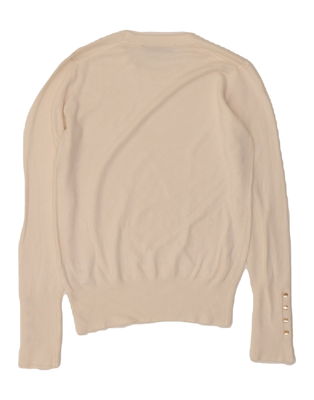 ZARA Womens Crew Neck Jumper Sweater UK 12 Medium White Viscose Vintage Zara and Second-Hand Zara from Messina Hembry 