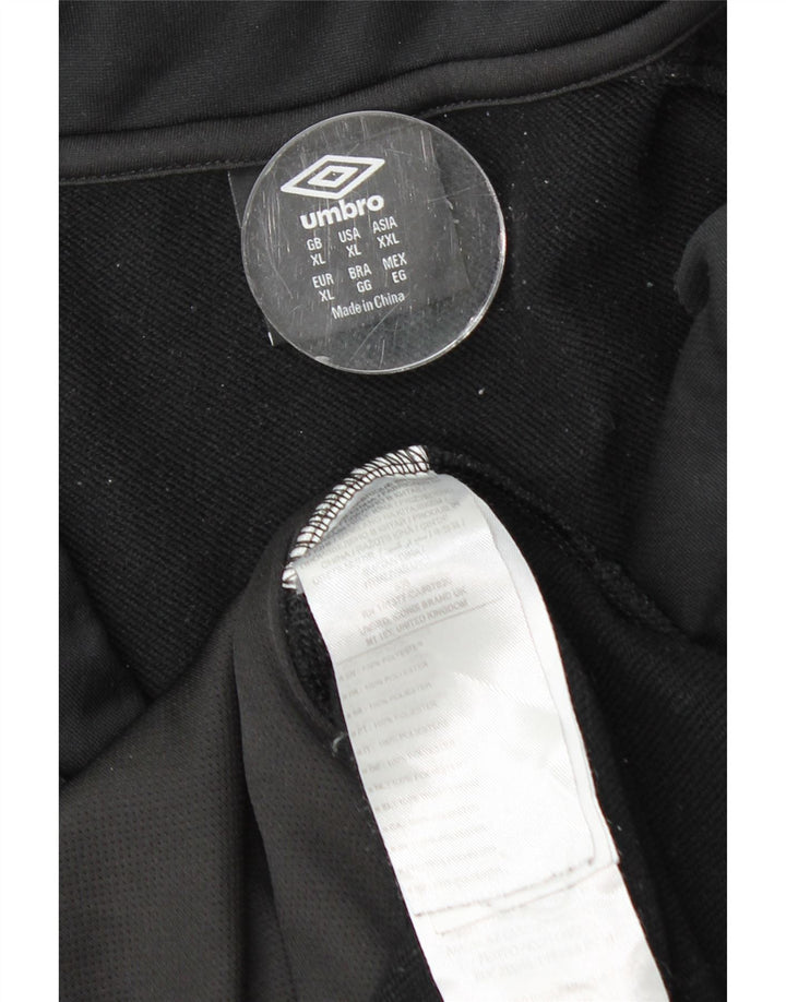 Umbro Mens Graphic Tracksuit Top Jacket XL Black Polyester