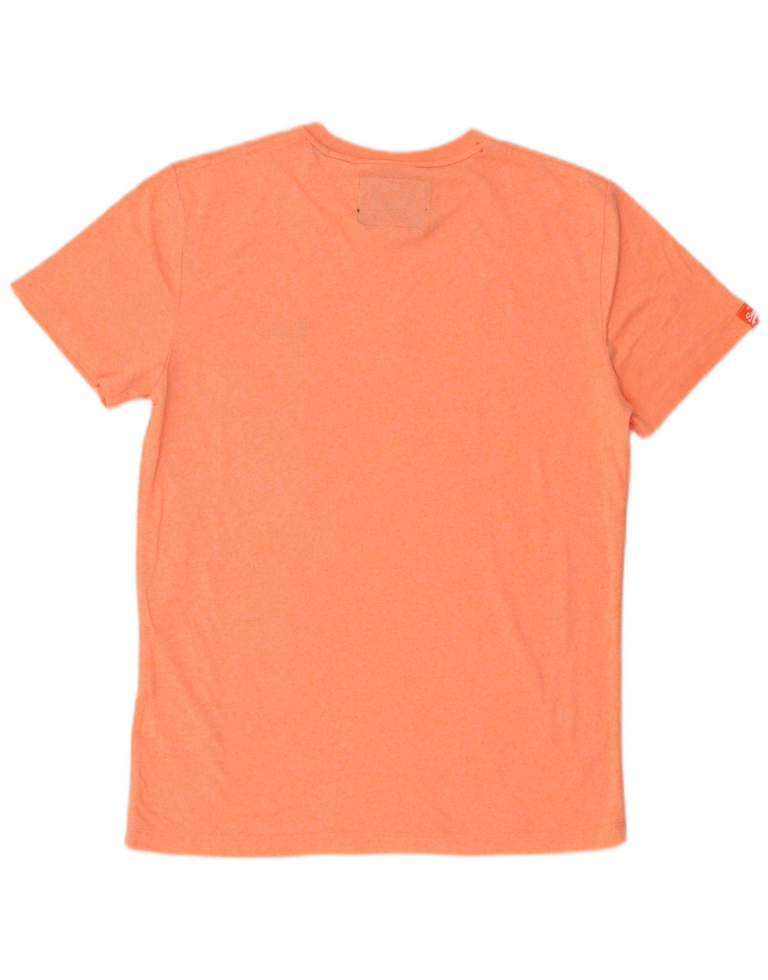 Superdry Mens T-Shirt Top Large Orange Cotton