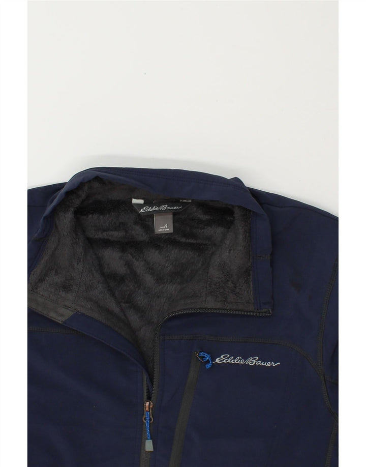 EDDIE BAUER Mens Windbreaker Jacket UK 36 Small Navy Blue Polyester Vintage Eddie Bauer and Second-Hand Eddie Bauer from Messina Hembry 