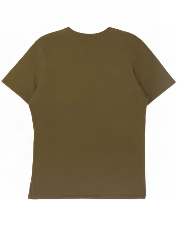 Nike Mens Athletic Cut Graphic T-Shirt Top Large Khaki Cotton