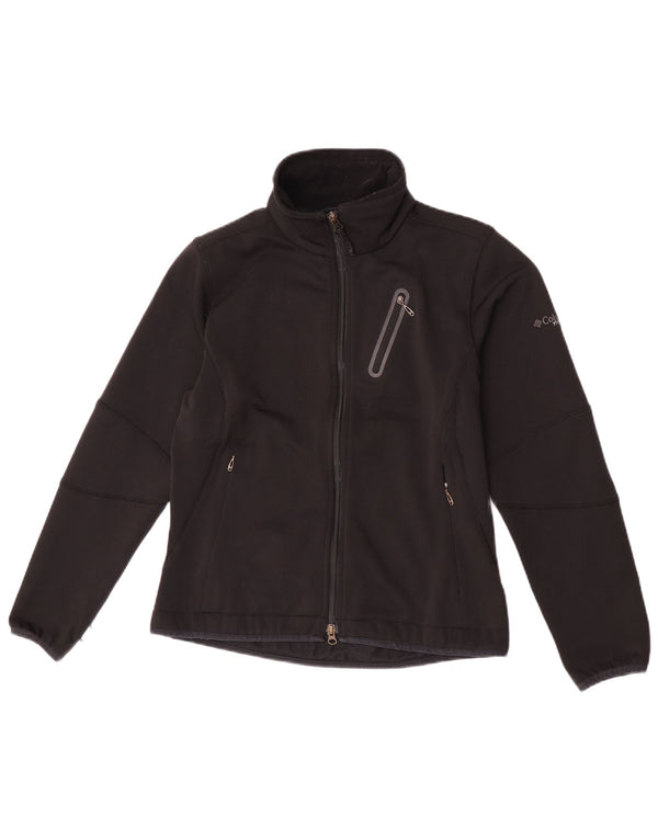 Columbia Womens Liner Tracksuit Top Jacket UK 12 Medium Black Polyester