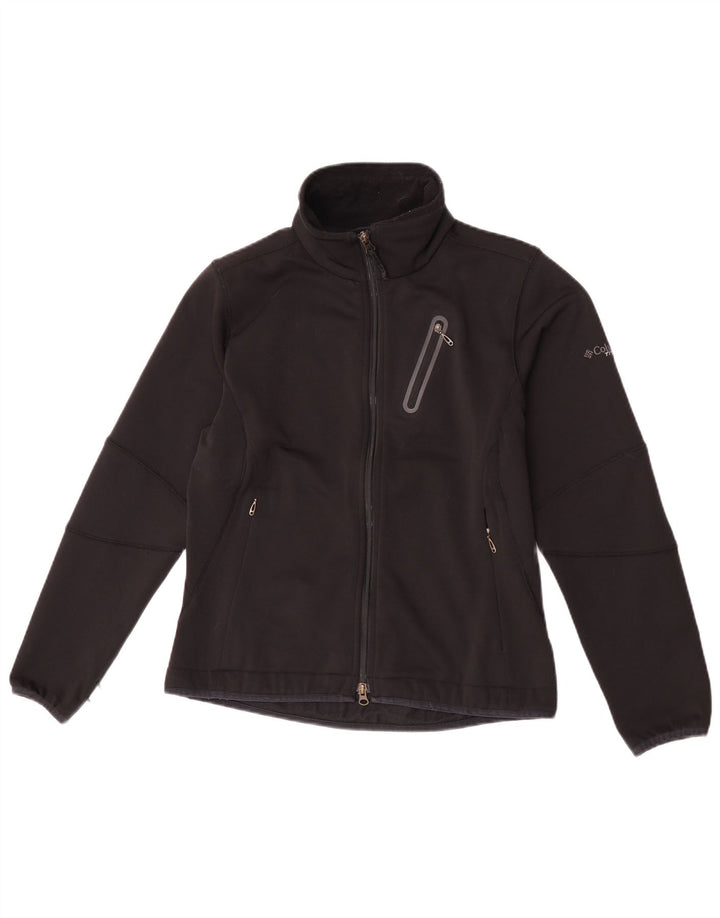 Columbia Womens Liner Tracksuit Top Jacket UK 12 Medium Black Polyester