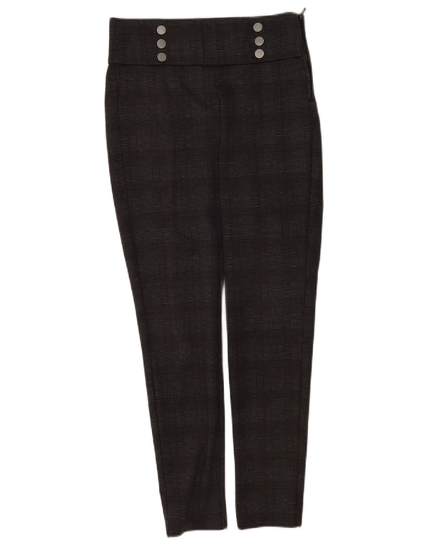 Zara Womens Leggings UK 12 Medium  Grey Check