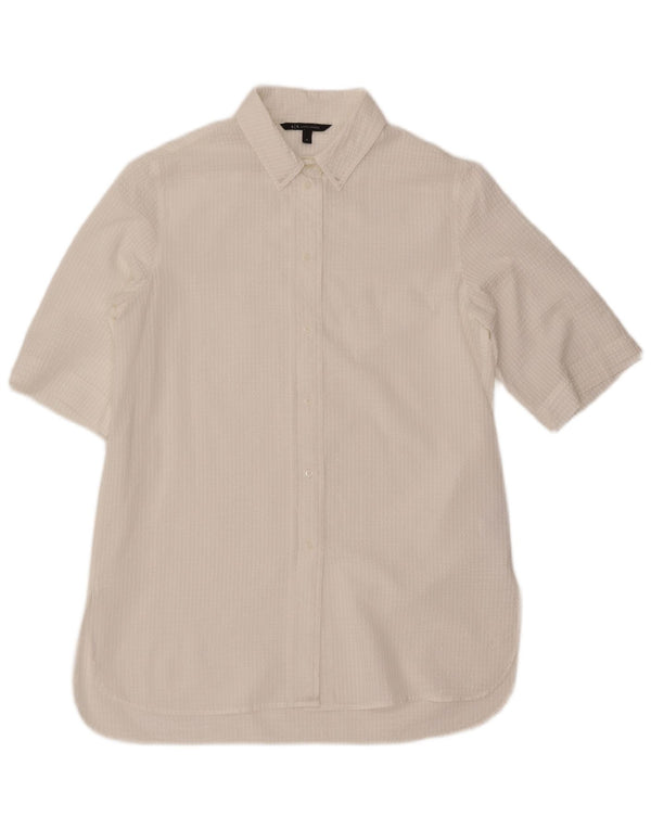 ARMANI EXCHANGE Womens Shirt Dress UK 14 Medium White Pinstripe