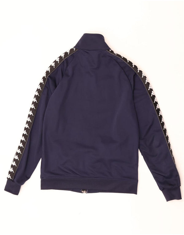 Kappa Mens Graphic Tracksuit Top Jacket Medium Navy Blue Colourblock
