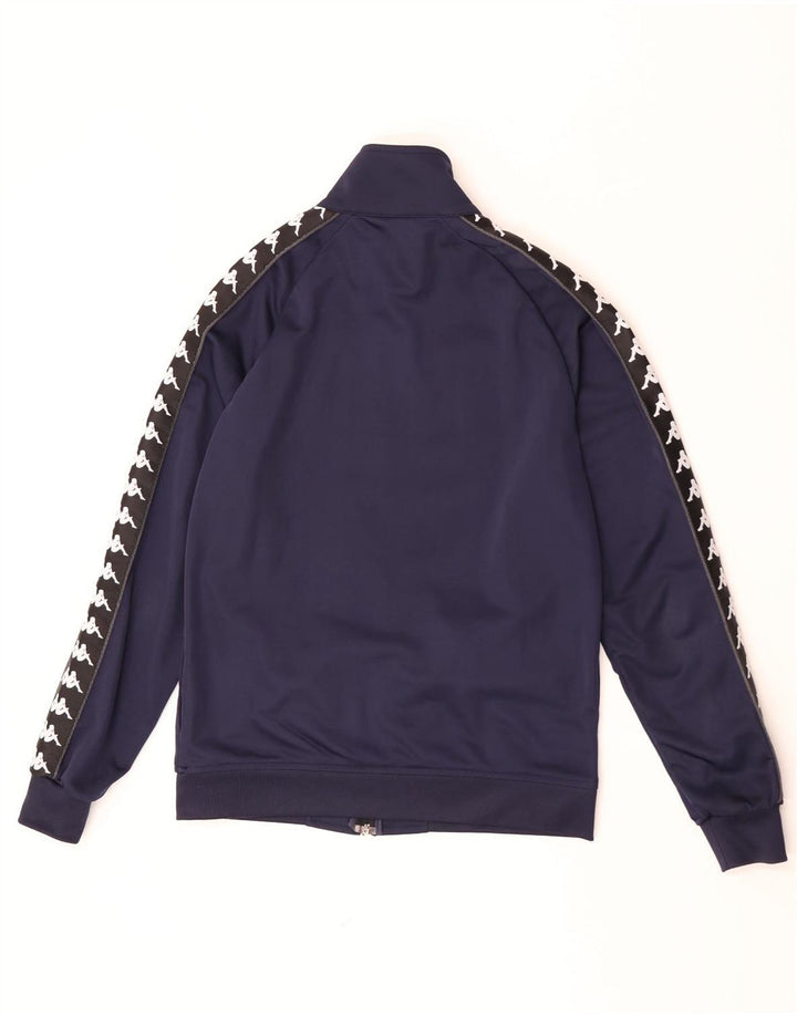 Kappa Mens Graphic Tracksuit Top Jacket Medium Navy Blue Colourblock