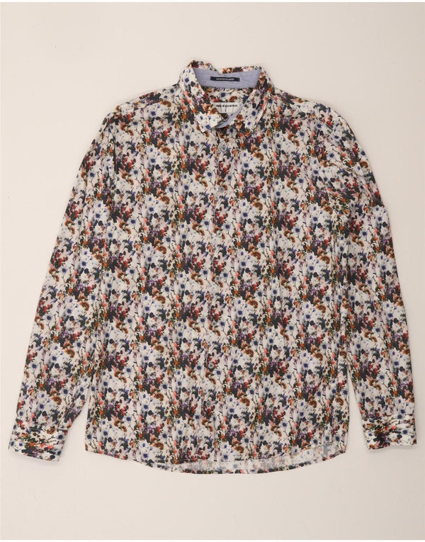 VINTAGE Mens Shirt Large Multicoloured Floral