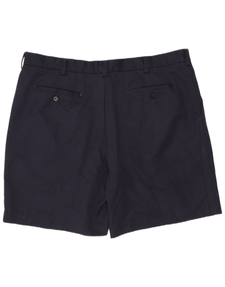 Izod Mens Pegged Chino Shorts W40 XL Navy Blue Polyester