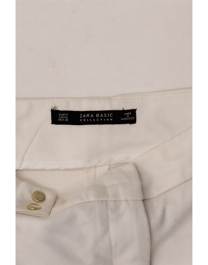 Zara Womens Chino Shorts Medium W28 White