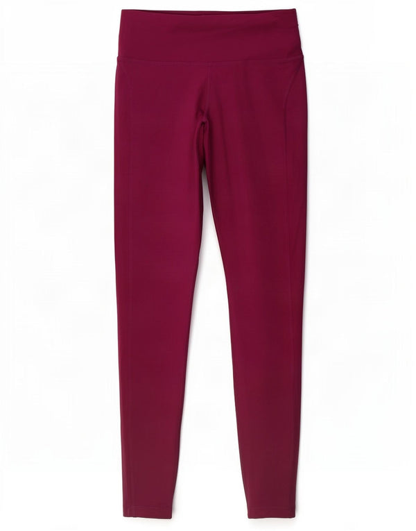 Nike Womens Dri Fit Leggings UK 10 Small Maroon