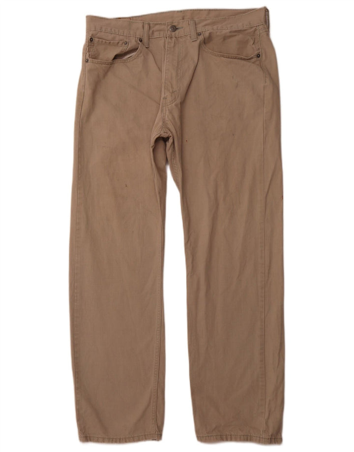 LEVI'S Mens 501 Straight Jeans W36 L30 Beige Cotton