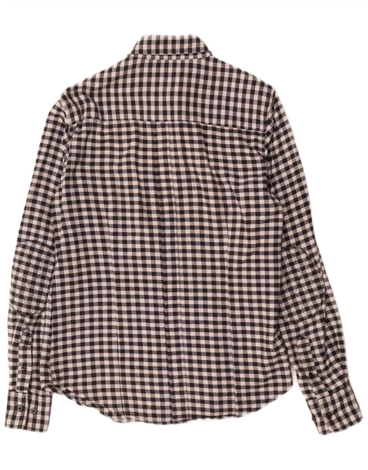 Zara Mens Flannel Shirt Medium Black Gingham