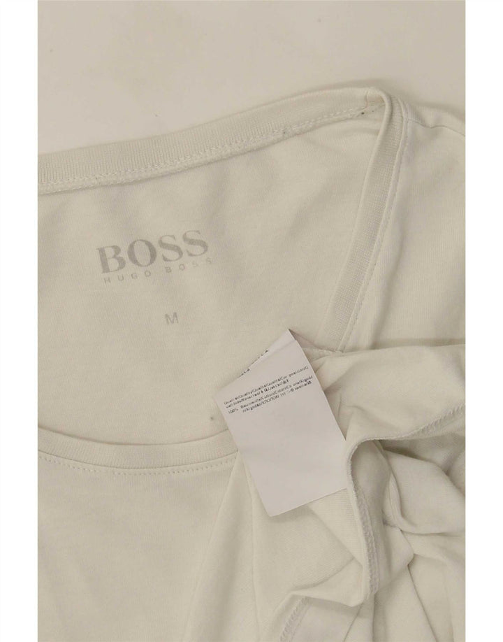 Hugo Boss Mens T-Shirt Top Medium White Cotton