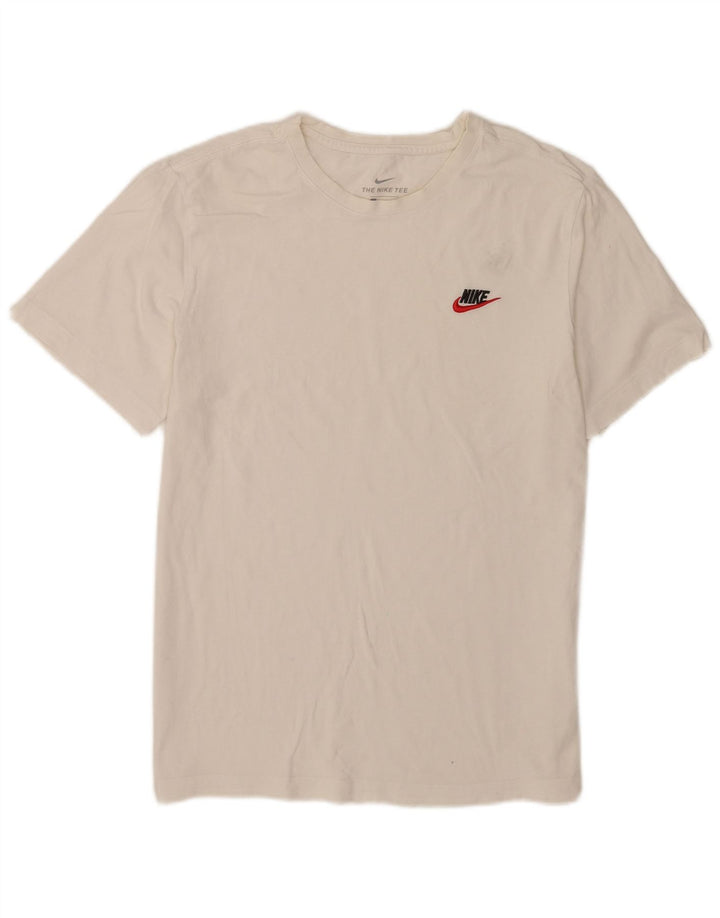 Nike Mens T-Shirt Top Medium White Cotton