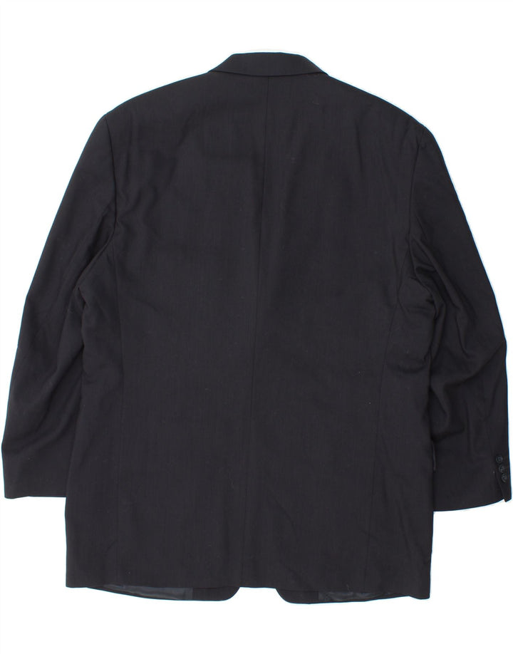 PIERRE CARDIN Mens 2 Button Blazer Jacket UK 44 2XL Navy Blue Wool Vintage Pierre Cardin and Second-Hand Pierre Cardin from Messina Hembry 