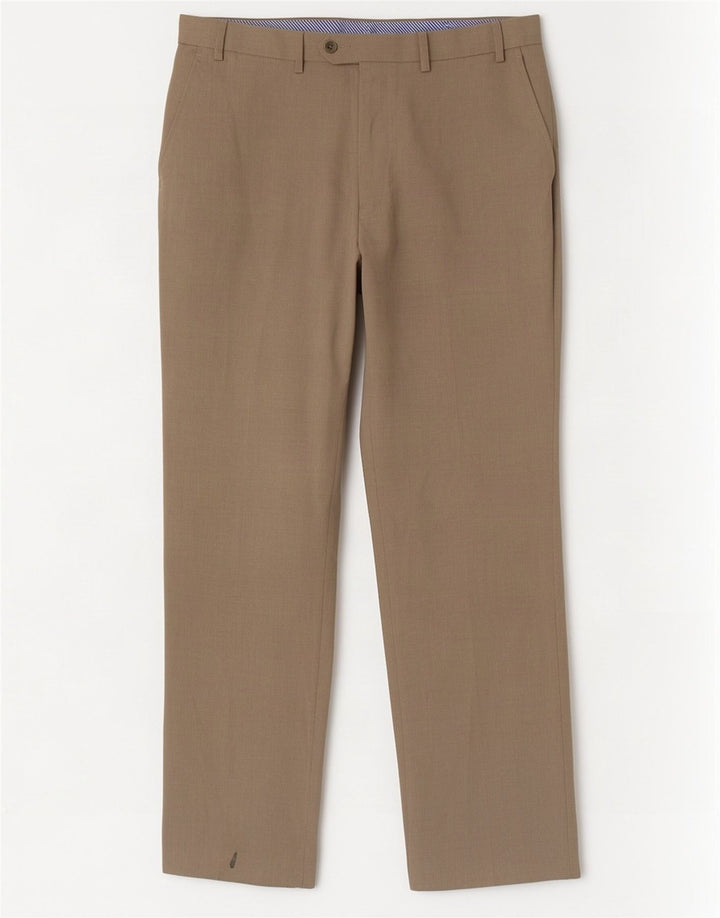 Marks & Spencer Mens Straight Suit Trousers W38 L33 Beige Polyester