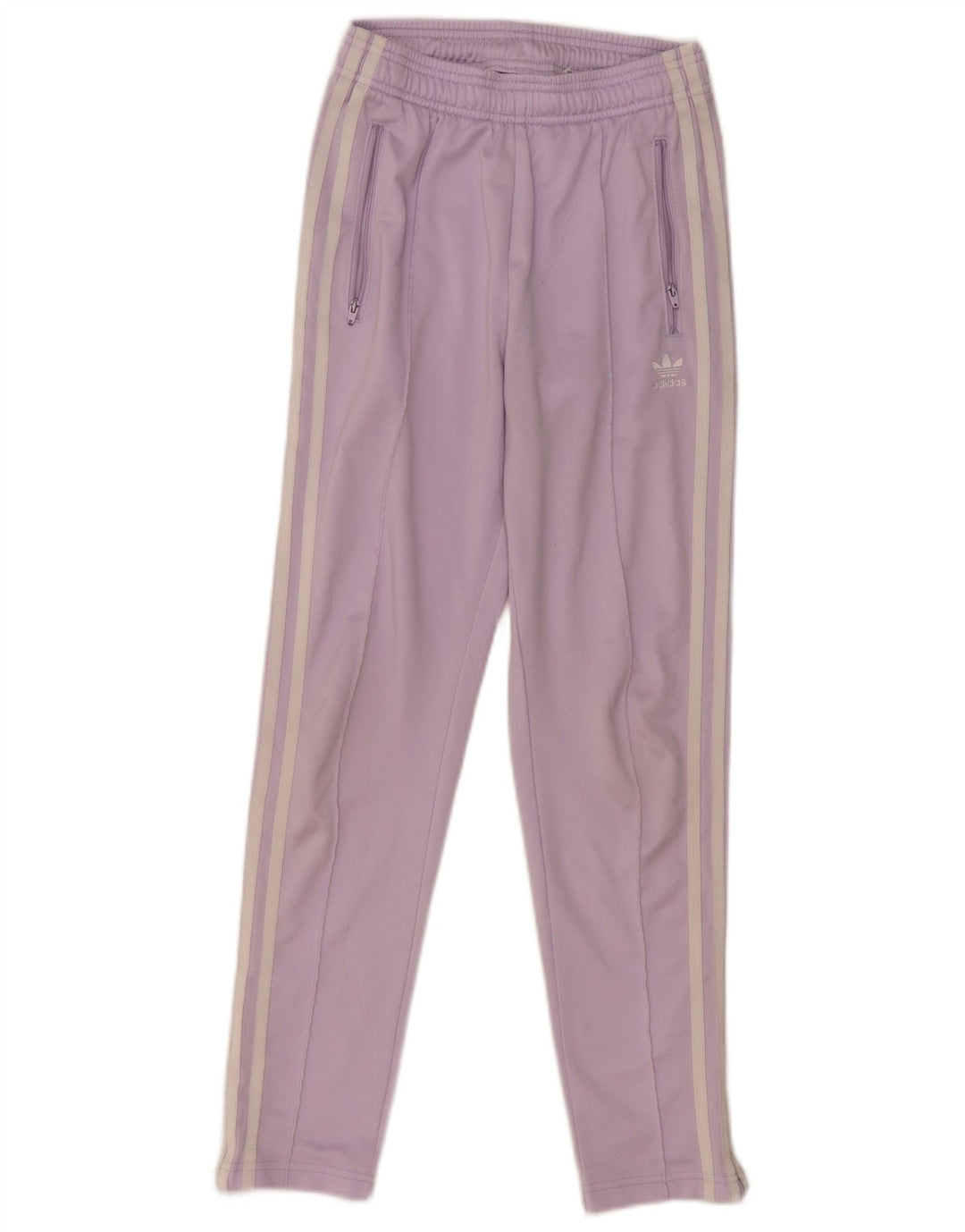 ADIDAS Girls Tracksuit Trousers 11-12 Years Purple Polyester