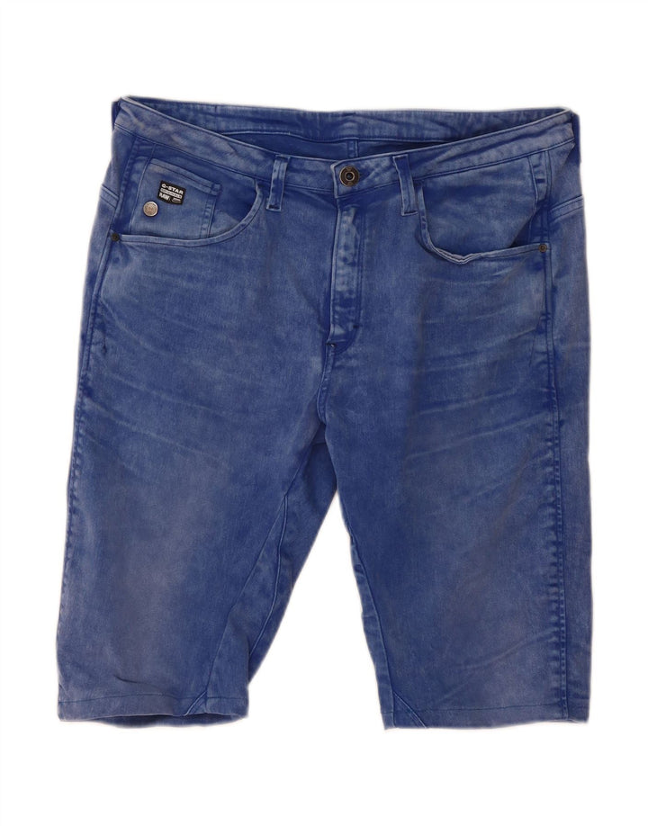 G-STAR Mens Denim Shorts W31 Medium Blue Cotton