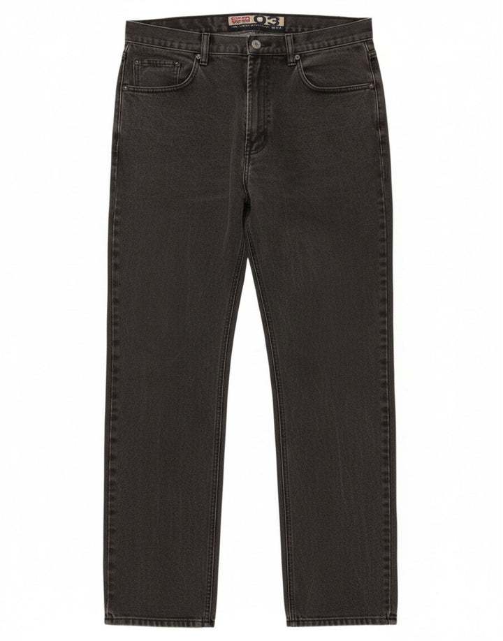 Jinglers Mens Straight Jeans W35 L34 Grey Cotton