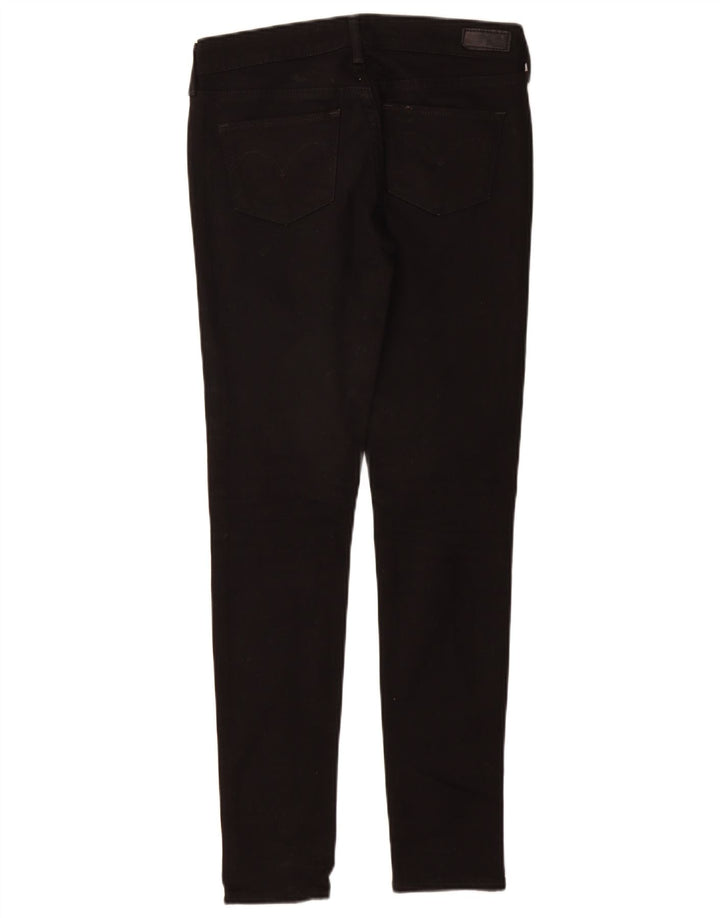 LEVI'S Womens Slight Curve Modern Rise Skinny Jeans W25 L30 Black Cotton