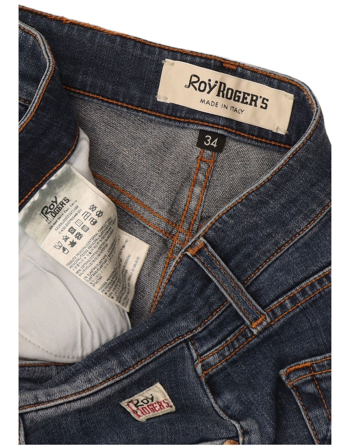 Roy Rogers Mens Distressed Slim Jeans W34 L29 Blue Cotton