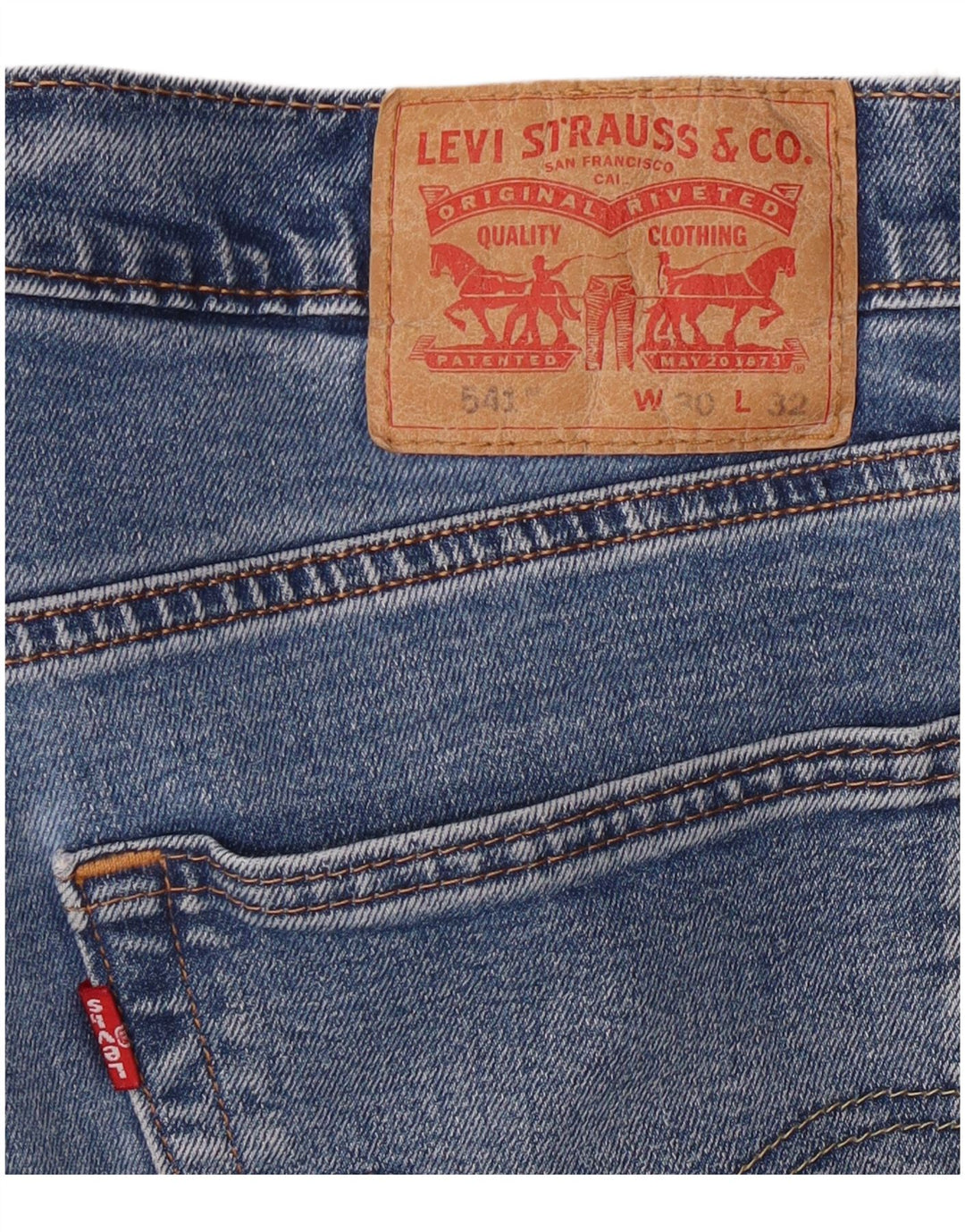 LEVI'S Mens 541 Straight Jeans W30 L29  Blue Cotton