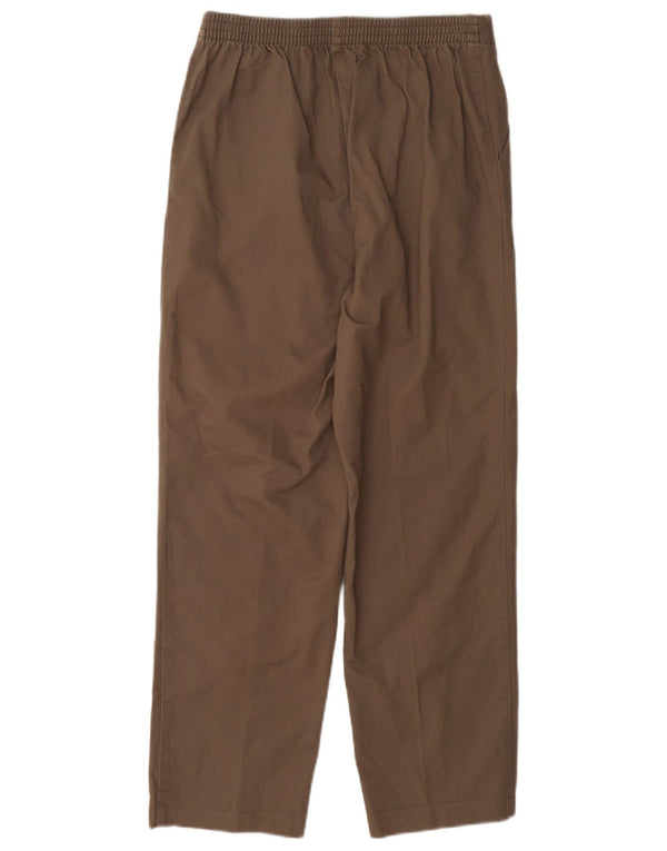 Marks & Spencer Womens Straight Casual Trousers UK 8 Small W26 L26 Brown