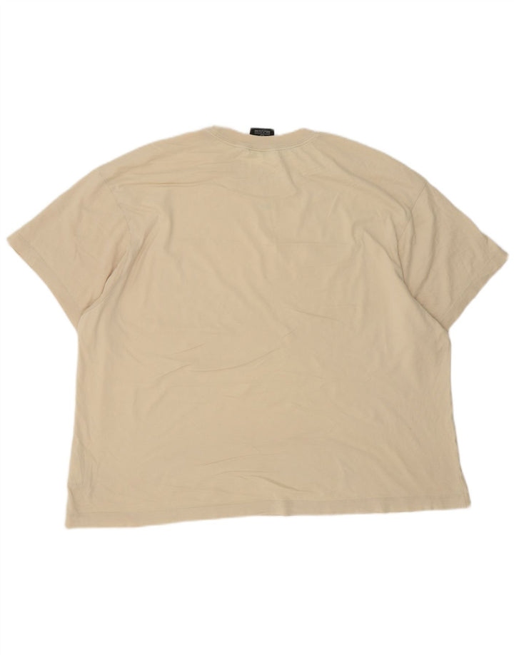 Nike Mens T-Shirt Top XL Beige Cotton