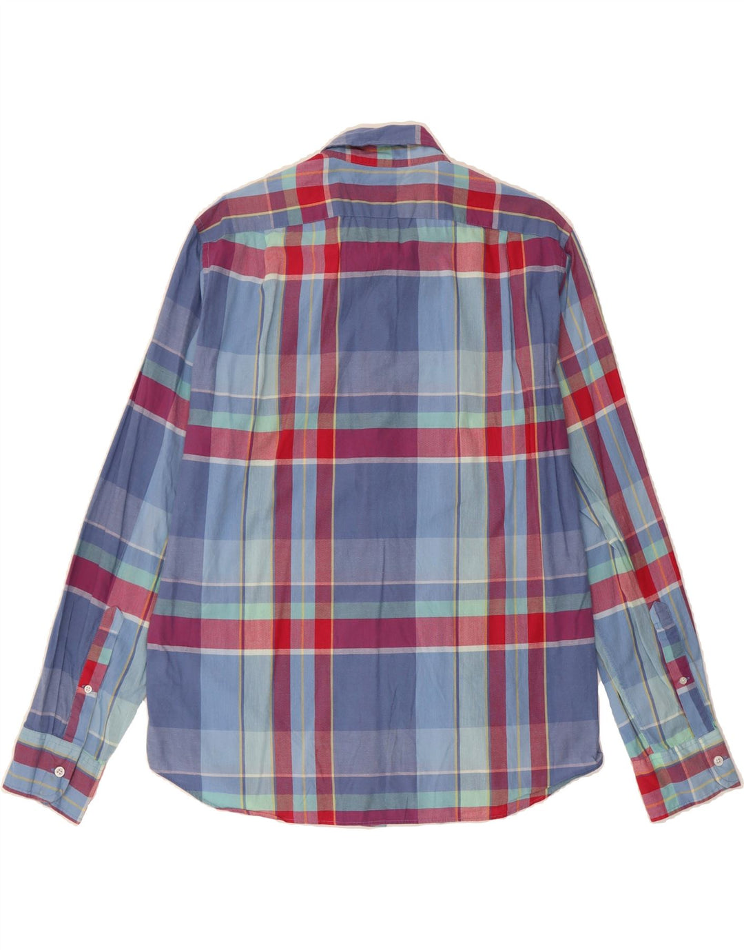 J. CREW Mens Slim Shirt Large Blue Plaid Cotton Vintage J. Crew and Second-Hand J. Crew from Messina Hembry 