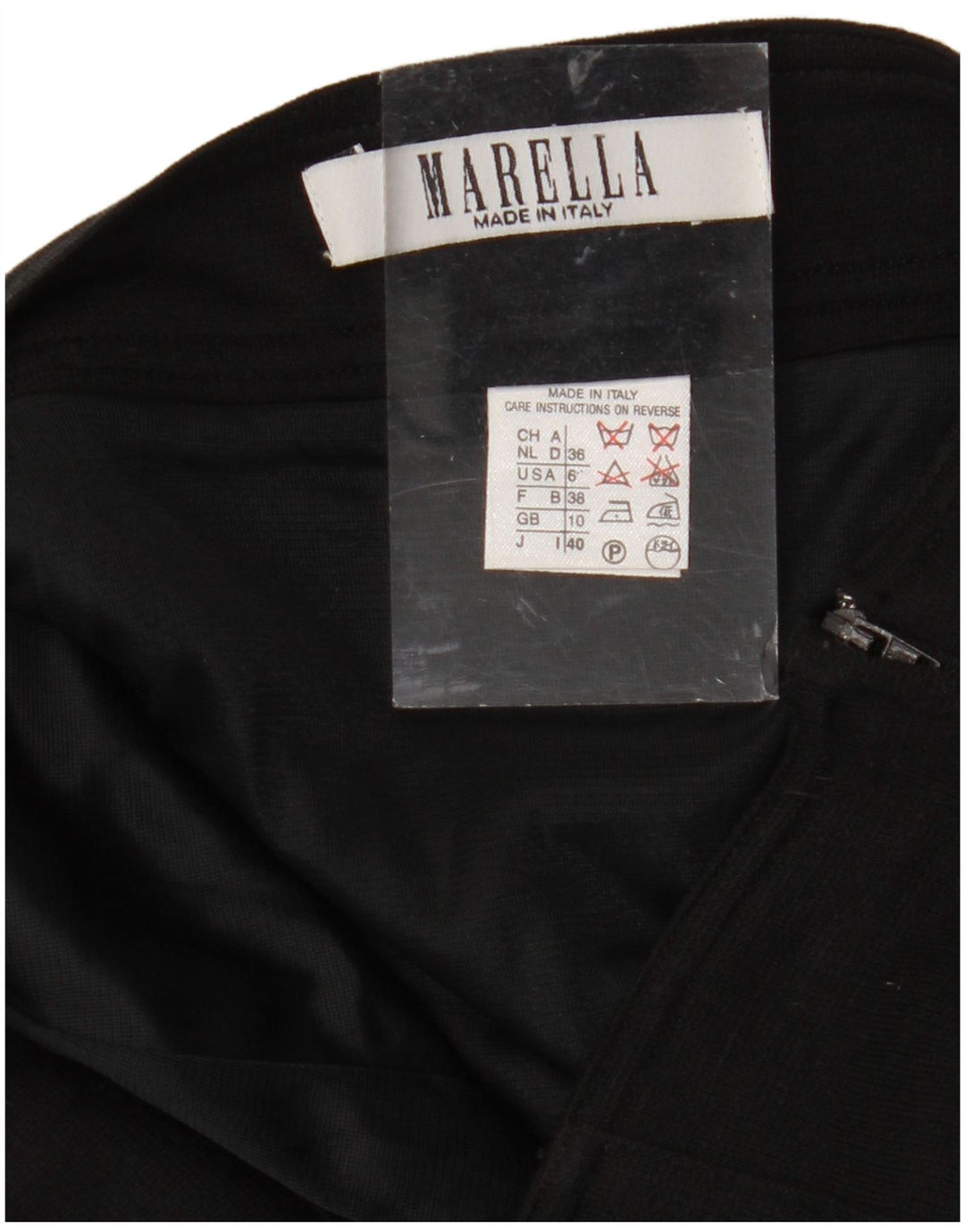 MARELLA Womens Pencil Skirt UK 10 Small W28  Black Wool