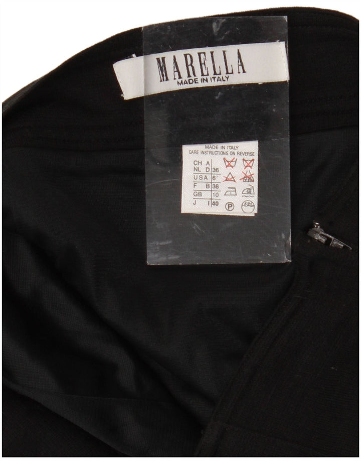 MARELLA Womens Pencil Skirt UK 10 Small W28  Black Wool