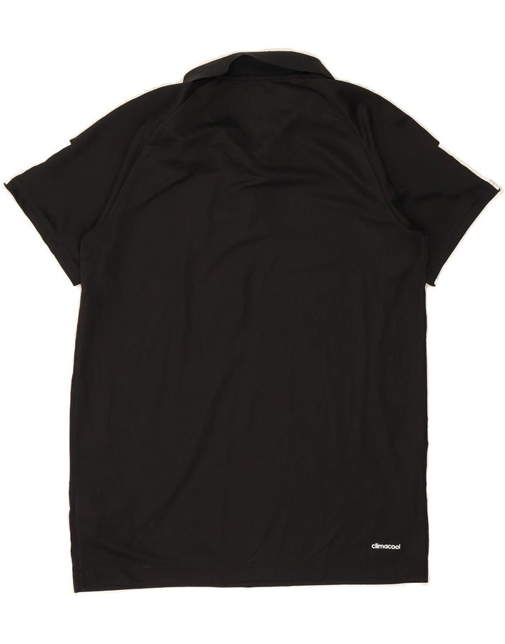 ADIDAS Mens Climacool Polo Shirt Small Black Polyester Vintage Adidas and Second-Hand Adidas from Messina Hembry 