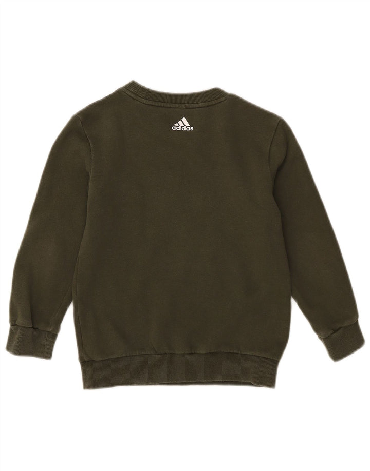 Adidas Boys Full Tracksuit 6-7 Years  Khaki Cotton
