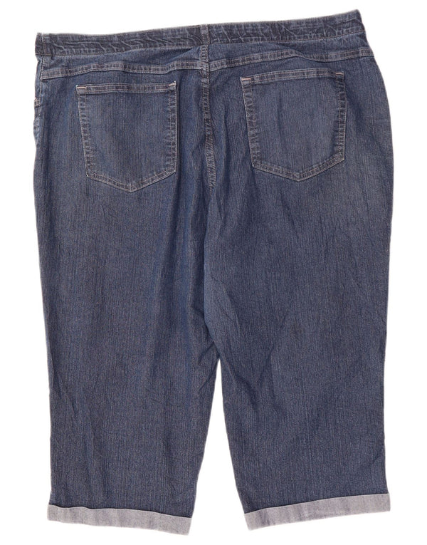 LEE Womens Riders Capri Jeans US 20 3XL W40 L19 Navy Blue Cotton