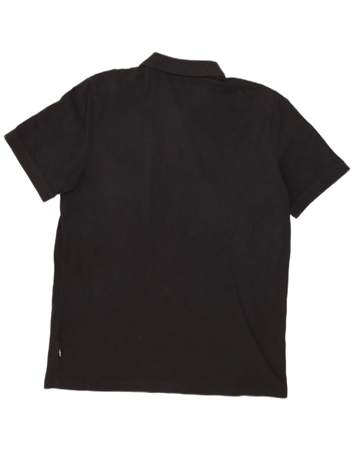 PUMA Mens Polo Shirt Large Black Cotton