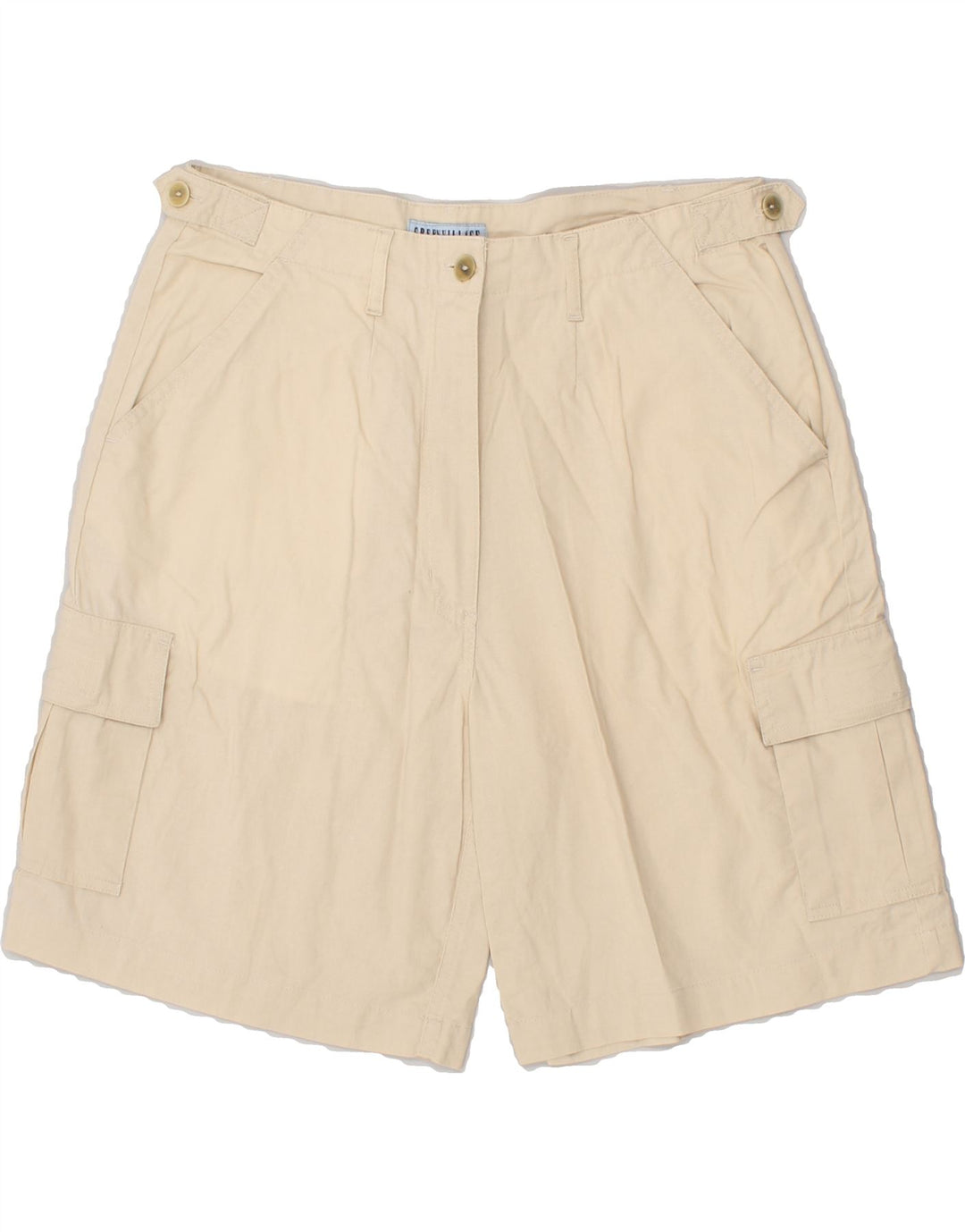 VINTAGE Womens Cargo Shorts EU 38 Medium W30  Beige Cotton Vintage Vintage and Second-Hand Vintage from Messina Hembry 