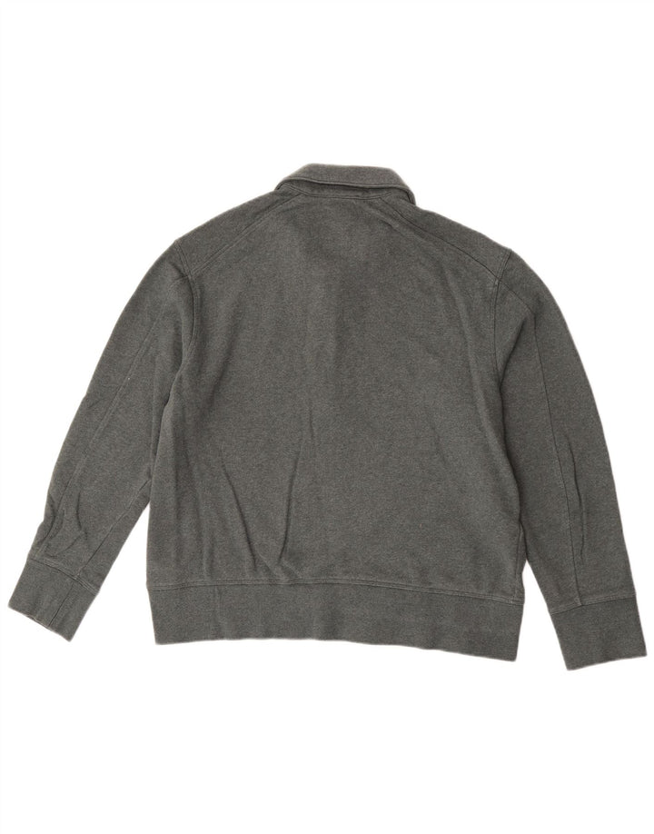 Cos Mens Relaxed Zip Neck Sweatshirt Jumper Medium Green Cotton