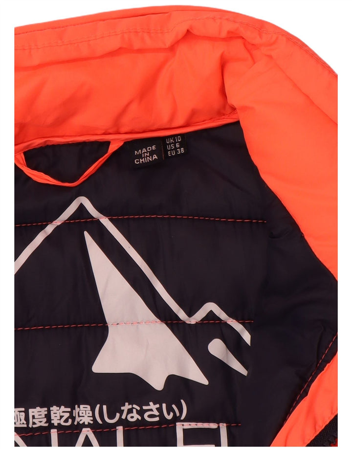 SUPERDRY Womens Padded Jacket UK 10 Small  Orange Polyester