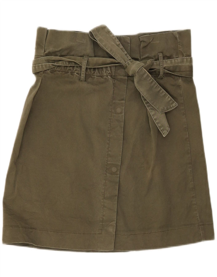 ZARA Womens Mini Skirt Small W27 Khaki Vintage Zara and Second-Hand Zara from Messina Hembry 