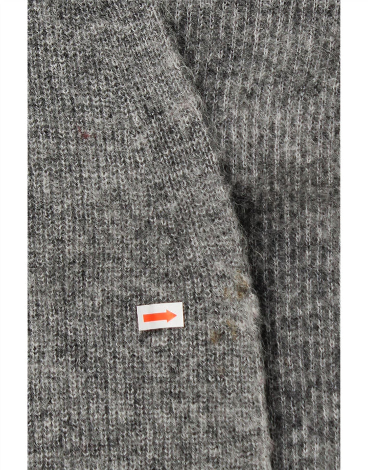 COS Womens Oversized Longline Open Cardigan Sweater UK 6 XS Grey Polyester Vintage Cos and Second-Hand Cos from Messina Hembry 