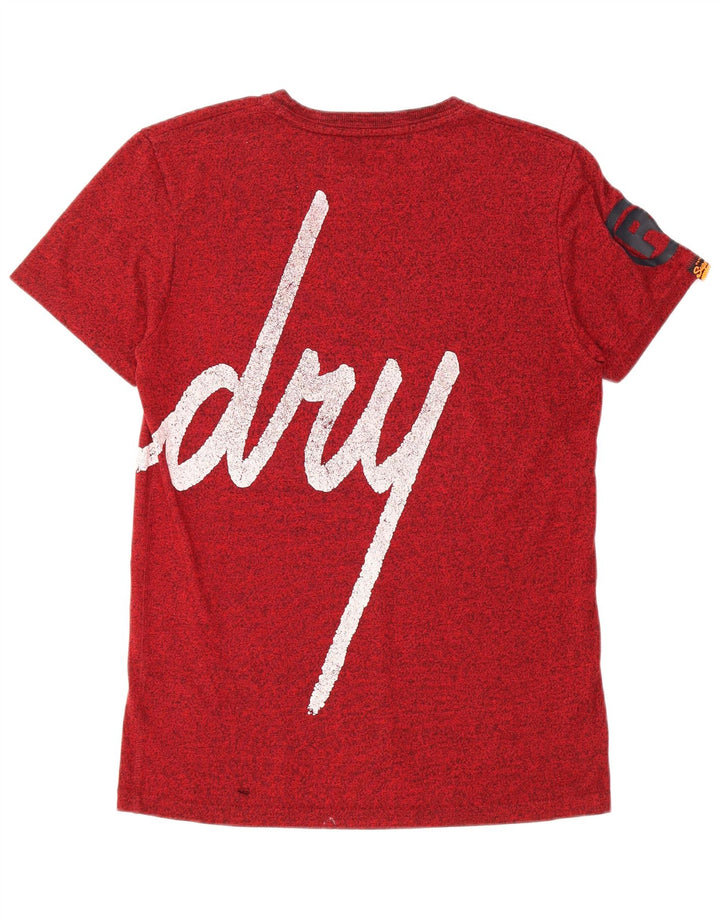 SUPERDRY Mens Graphic T-Shirt Top Medium Red Cotton