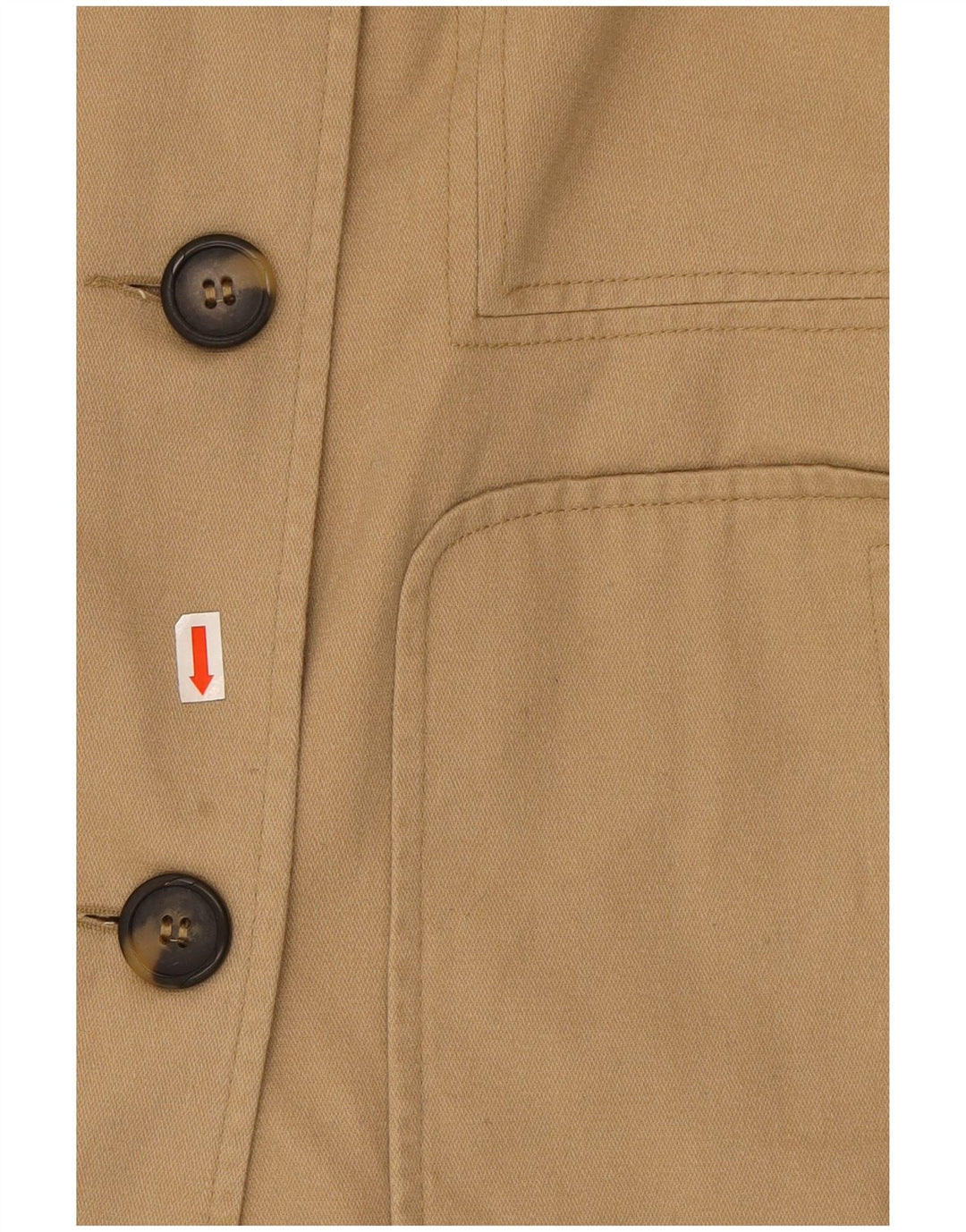 WHITE STUFF Womens Double Breasted Coat UK 12 Medium Beige Cotton