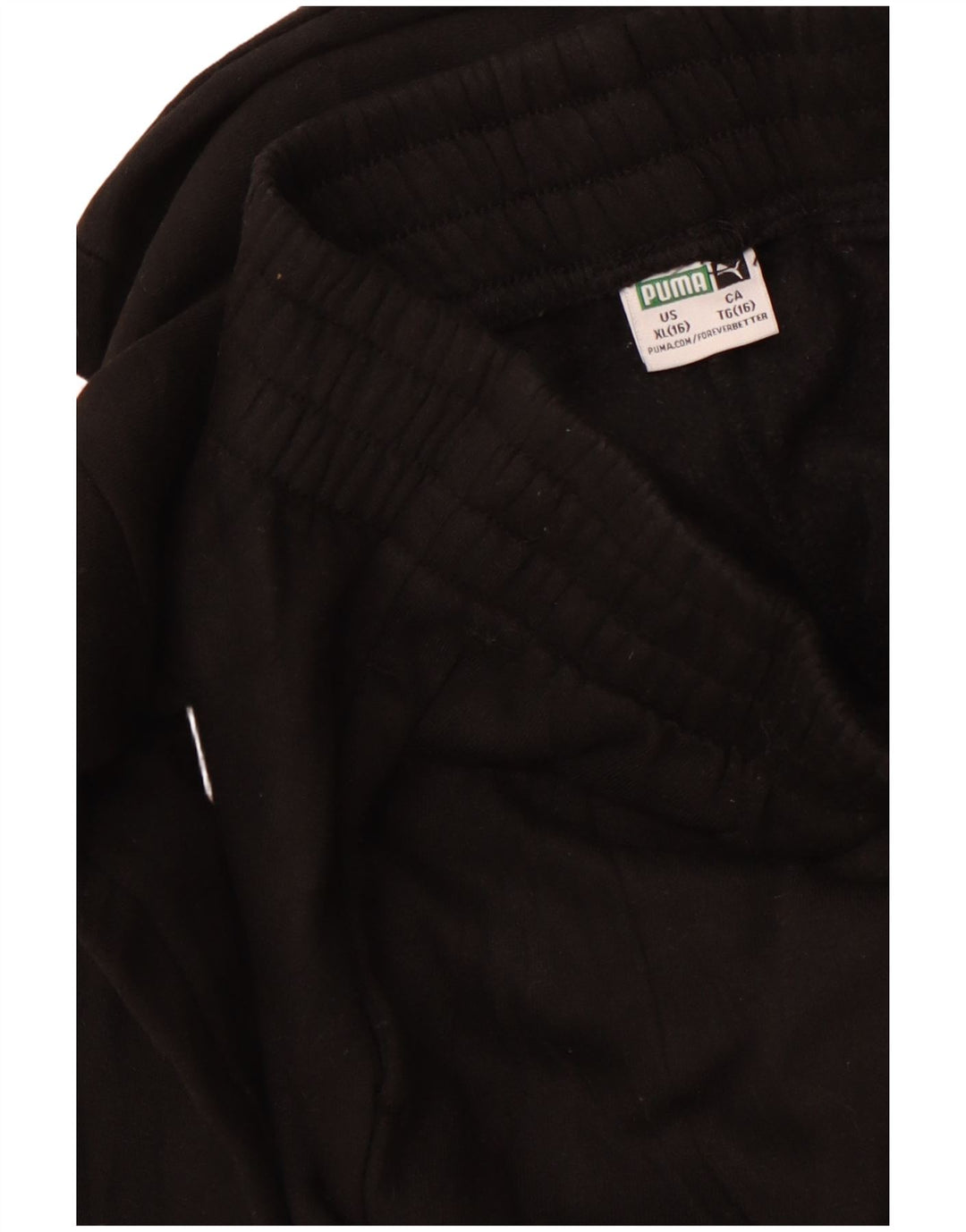 PUMA Girls Graphic Tracksuit Trousers Joggers 15-16 Years XL Black