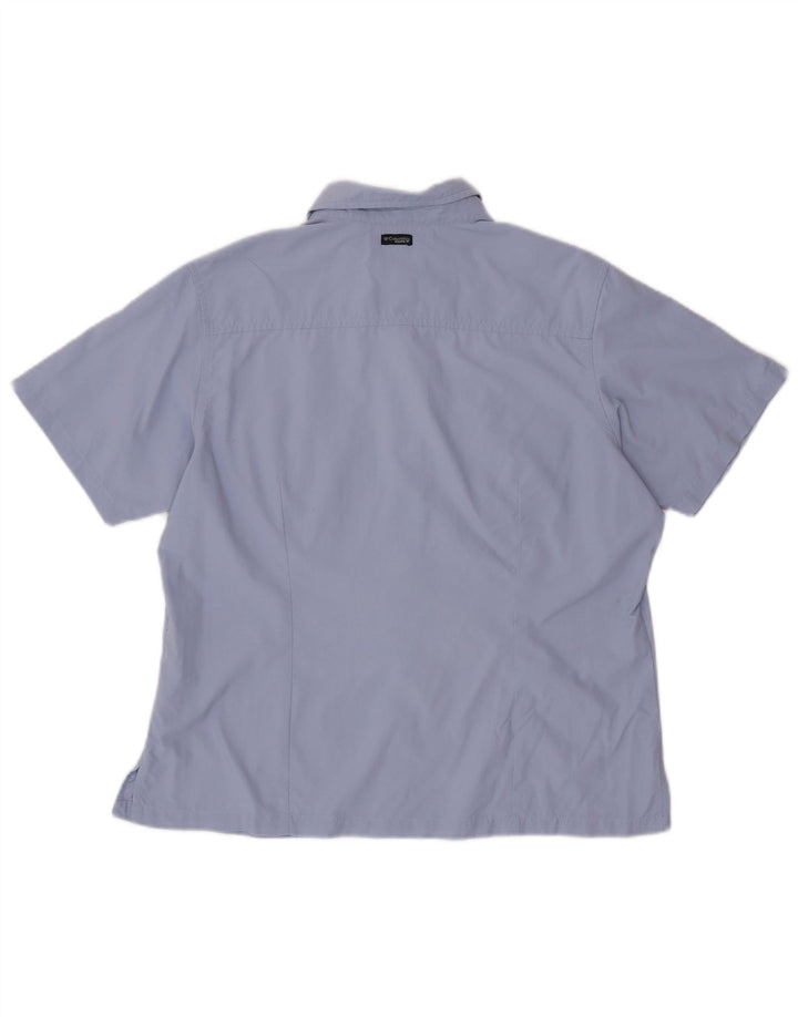 COLUMBIA Womens Short Sleeve Shirt UK 18 XL Purple Nylon
