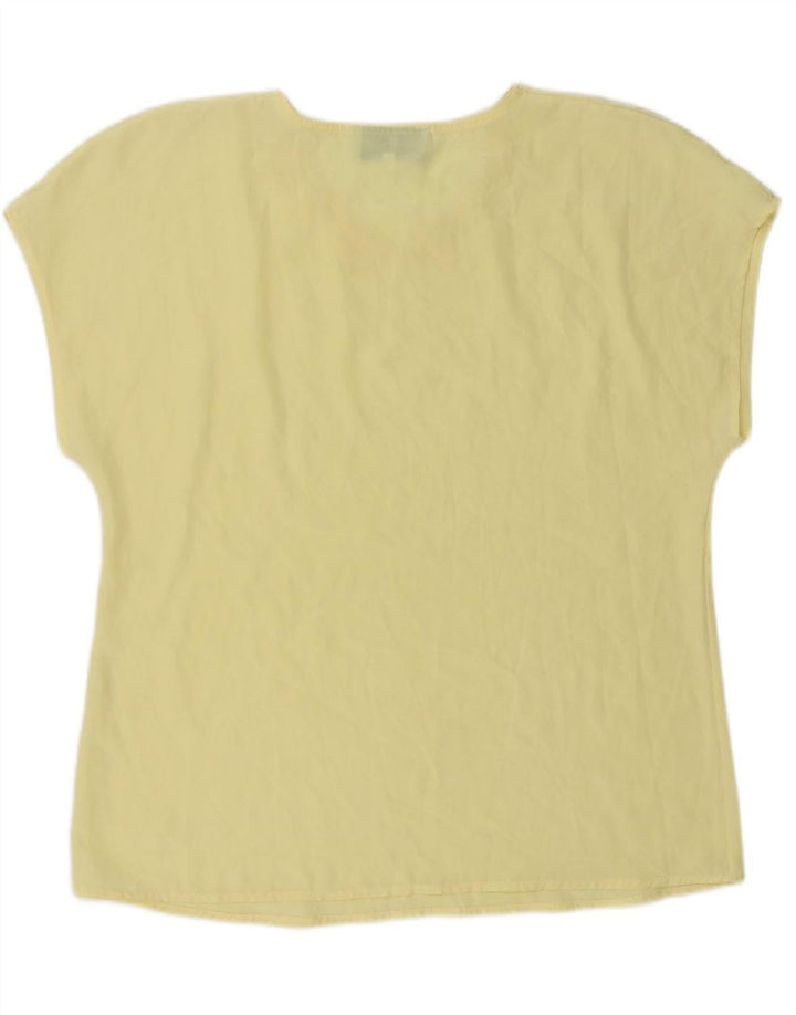 GIULIA GALANTI Womens Blouse Top UK 14 Medium Yellow Polyester