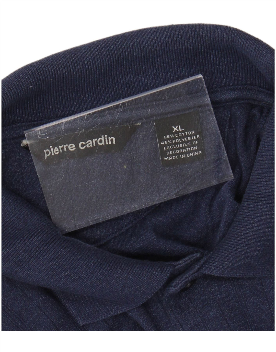 PIERRE CARDIN Mens Polo Shirt XL Navy Blue Cotton