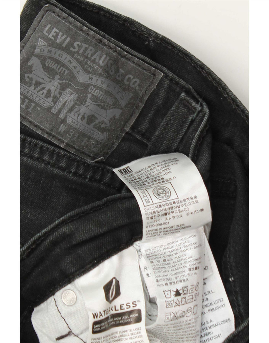 Levi's Mens 511 Slim Jeans W31 L32 Grey Cotton